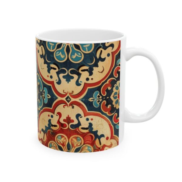 Eastern Enchantment Red Teal and Cream Damask Mug – 11oz/15oz Ceramic Mug - 9515_0_right.jpg Eastern Enchantment Red Teal and Cream Damask Mug – 11oz/15oz Ceramic Mug