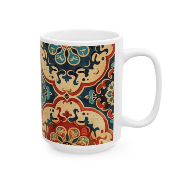 Eastern Enchantment Red Teal and Cream Damask Mug – 11oz/15oz Ceramic Mug - 9515_2_right.jpg Eastern Enchantment Red Teal and Cream Damask Mug – 11oz/15oz Ceramic Mug