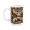 Eastern Enchantment Red Teal and Cream Damask Mug – 11oz/15oz Ceramic Mug - 9515_3_left.jpg Eastern Enchantment Red Teal and Cream Damask Mug – 11oz/15oz Ceramic Mug