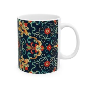 Eastern Enchantment Navy Floral Medallion Mug – 11oz/15oz Ceramic Mug - 9519_0_right.jpg Eastern Enchantment Navy Floral Medallion Mug – 11oz/15oz Ceramic Mug