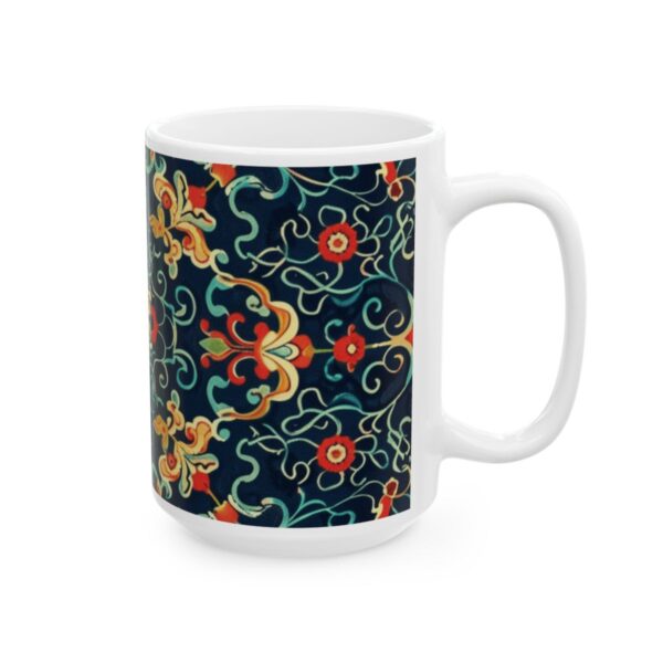 Eastern Enchantment Navy Floral Medallion Mug – 11oz/15oz Ceramic Mug - 9519_2_right.jpg Eastern Enchantment Navy Floral Medallion Mug – 11oz/15oz Ceramic Mug