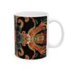 Eastern Enchantment Red and Black Floral Mandala Mug – 11oz/15oz Ceramic Mug