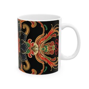 Eastern Enchantment Red and Black Floral Mandala Mug – 11oz/15oz Ceramic Mug - 9524_0_right.jpg Eastern Enchantment Red and Black Floral Mandala Mug – 11oz/15oz Ceramic Mug