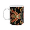 Eastern Enchantment Red and Black Floral Mandala Mug – 11oz/15oz Ceramic Mug
