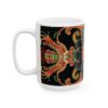 Eastern Enchantment Red and Black Floral Mandala Mug – 11oz/15oz Ceramic Mug