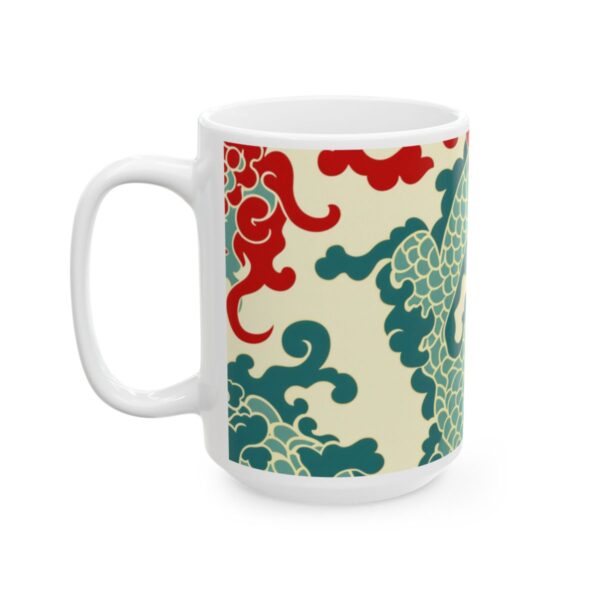 Eastern Enchantment Teal Dragon Scales with Red Clouds Mug – 11oz/15oz Ceramic Mug - 9528_3_left.jpg Eastern Enchantment Teal Dragon Scales with Red Clouds Mug – 11oz/15oz Ceramic Mug