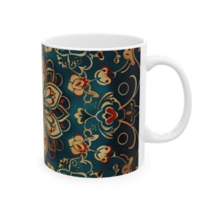 Eastern Enchantment Teal Floral Mandala Mug – 11oz/15oz Ceramic Mug - 9532_0_right.jpg Eastern Enchantment Teal Floral Mandala Mug – 11oz/15oz Ceramic Mug