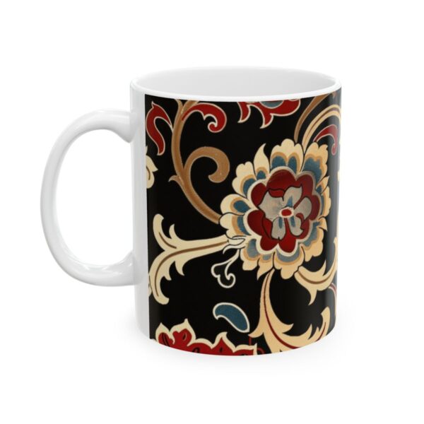 Eastern Enchantment Black and Cream Floral Scroll Mug – 11oz/15oz Ceramic Mug - 9540_1_left.jpg Eastern Enchantment Black and Cream Floral Scroll Mug – 11oz/15oz Ceramic Mug