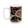 Eastern Enchantment Black and Cream Floral Scroll Mug – 11oz/15oz Ceramic Mug - 9540_3_left.jpg Eastern Enchantment Black and Cream Floral Scroll Mug – 11oz/15oz Ceramic Mug