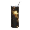 Gold Sparkle Swirls on Black Tumbler – 20oz Stainless Steel Tumbler