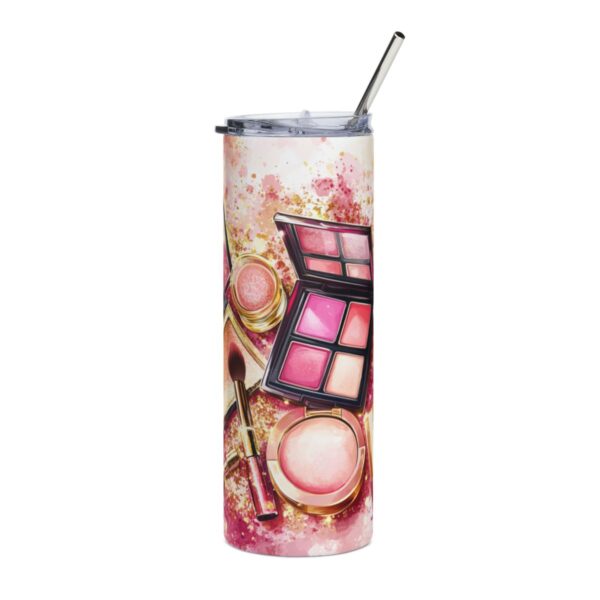 Girly Makeup and Lipstick Tumbler – 20oz Stainless Steel Tumbler
