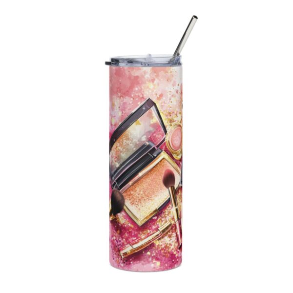Girly Makeup and Lipstick Tumbler – 20oz Stainless Steel Tumbler