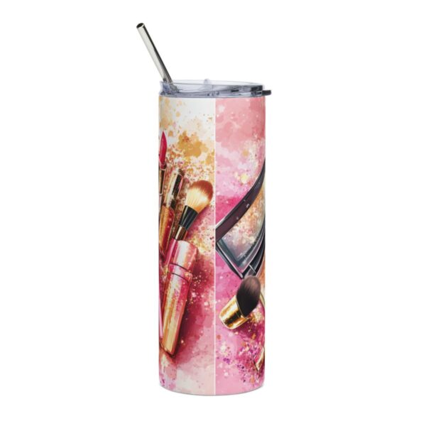 Girly Makeup and Lipstick Tumbler – 20oz Stainless Steel Tumbler
