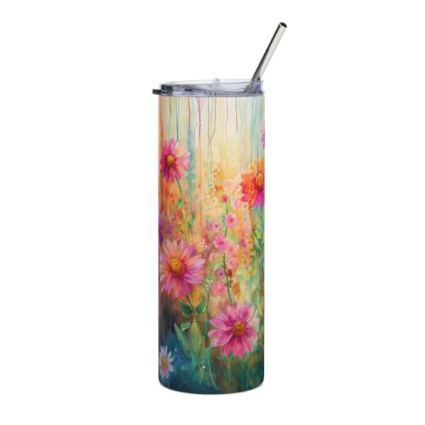 Gerbera Daisy Watercolor Flowers Tumbler – 20oz Stainless Steel Tumbler - 9555_0_front.jpg Gerbera Daisy Watercolor Flowers Tumbler – 20oz Stainless Steel Tumbler