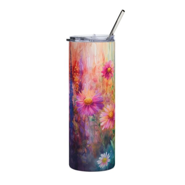 Gerbera Daisy Watercolor Flowers Tumbler – 20oz Stainless Steel Tumbler - 9555_1_left.jpg Gerbera Daisy Watercolor Flowers Tumbler – 20oz Stainless Steel Tumbler