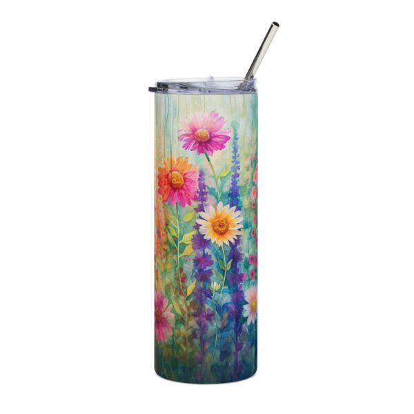 Gerbera Daisy Watercolor Flowers Tumbler – 20oz Stainless Steel Tumbler - 9555_2_right.jpg Gerbera Daisy Watercolor Flowers Tumbler – 20oz Stainless Steel Tumbler