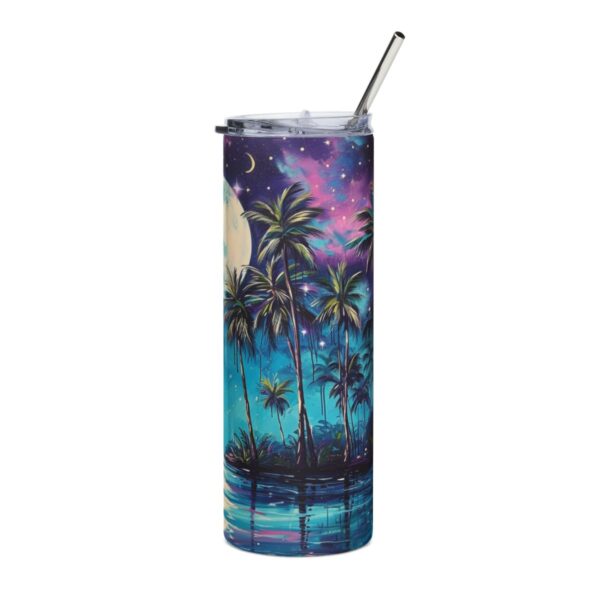 Full Moon Summer Palm Trees Tumbler – 20oz Stainless Steel Tumbler