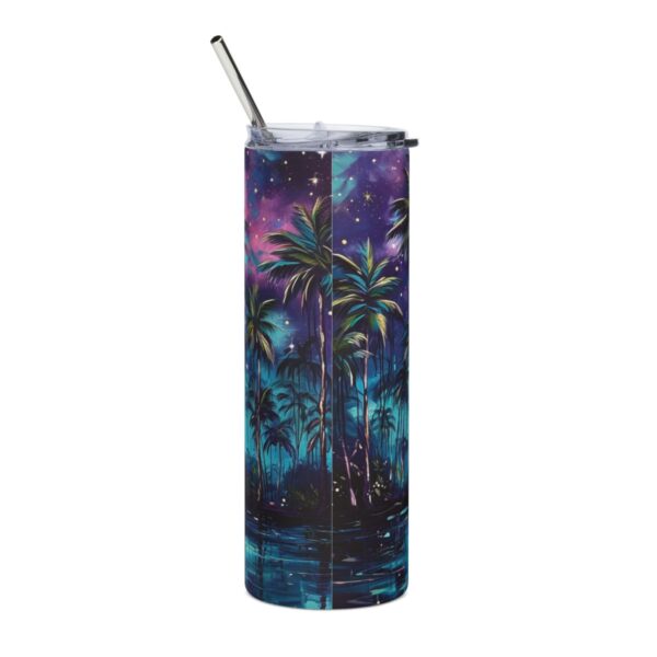 Full Moon Summer Palm Trees Tumbler – 20oz Stainless Steel Tumbler