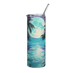 Full Moon Island Palm Trees Tumbler – 20oz Stainless Steel Tumbler - 9562_0_front.jpg Full Moon Island Palm Trees Tumbler – 20oz Stainless Steel Tumbler