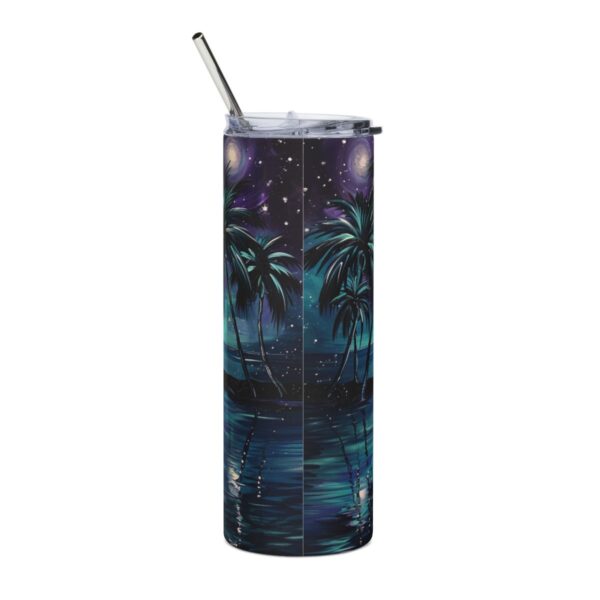Full Moon Island Palm Trees Tumbler – 20oz Stainless Steel Tumbler