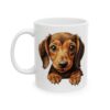 Dachshund Peeking Dog Mug – Dog Lover Coffee Mug – 11oz/15oz Ceramic Mug