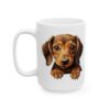 Dachshund Peeking Dog Mug – Dog Lover Coffee Mug – 11oz/15oz Ceramic Mug