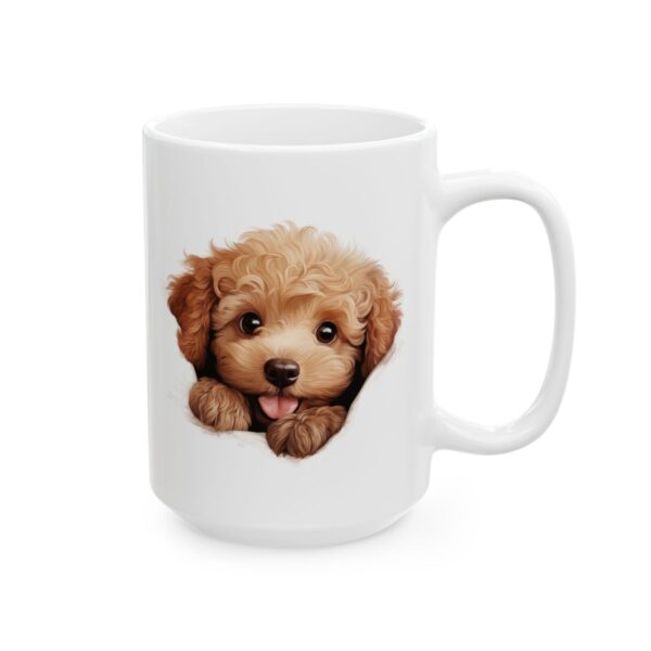 Poodle Peeking Dog Mug – Dog Lover Coffee Mug – 11oz/15oz Ceramic Mug - 9980_2_right.jpg Poodle Peeking Dog Mug – Dog Lover Coffee Mug – 11oz/15oz Ceramic Mug