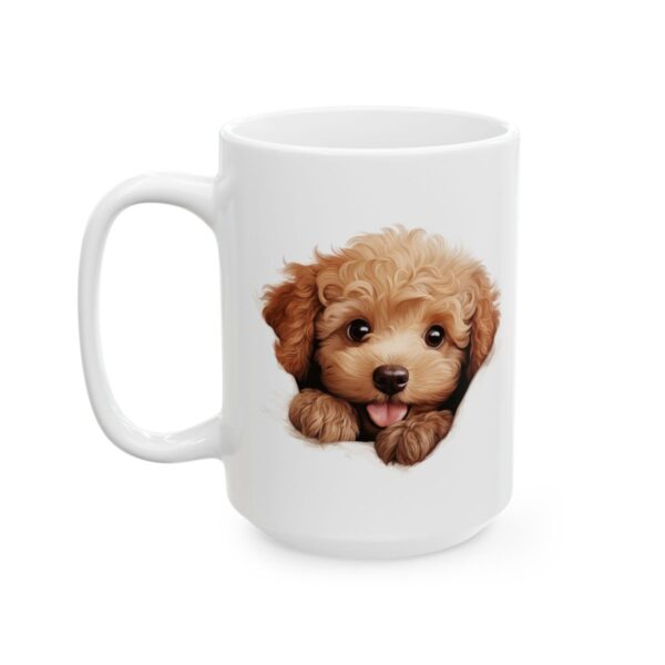 Poodle Peeking Dog Mug – Dog Lover Coffee Mug – 11oz/15oz Ceramic Mug - 9980_3_left.jpg Poodle Peeking Dog Mug – Dog Lover Coffee Mug – 11oz/15oz Ceramic Mug